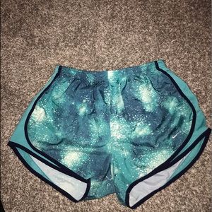 Blue Splatter Patterned Nike Shorts